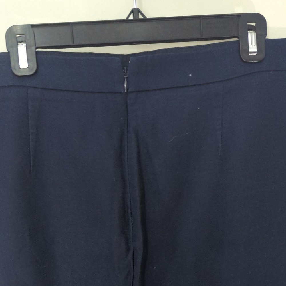 J. By J. Crew Womens Scalloped Hem Skirt Navy Blue Cotton Mini Size 10 - Picture 5 of 8